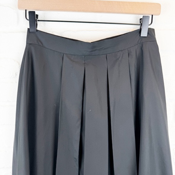 Isabel Ardee Black Pleated A-Line Maxi Skirt Formal Evening Ball Gown Style 6 - Picture 2 of 6